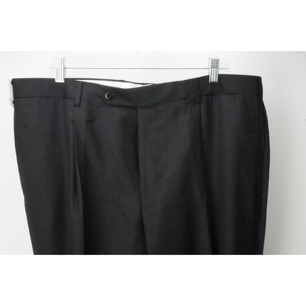 Burberry London Charcoal Gray S100s Wool Dress Pants Trousers 56 Eu Brand New